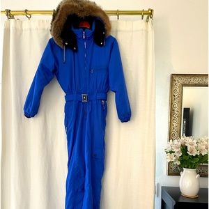 Vintage BOGNER Snow Suit, Detachable Fox Fur. Warm Lining. Exceptional Condition